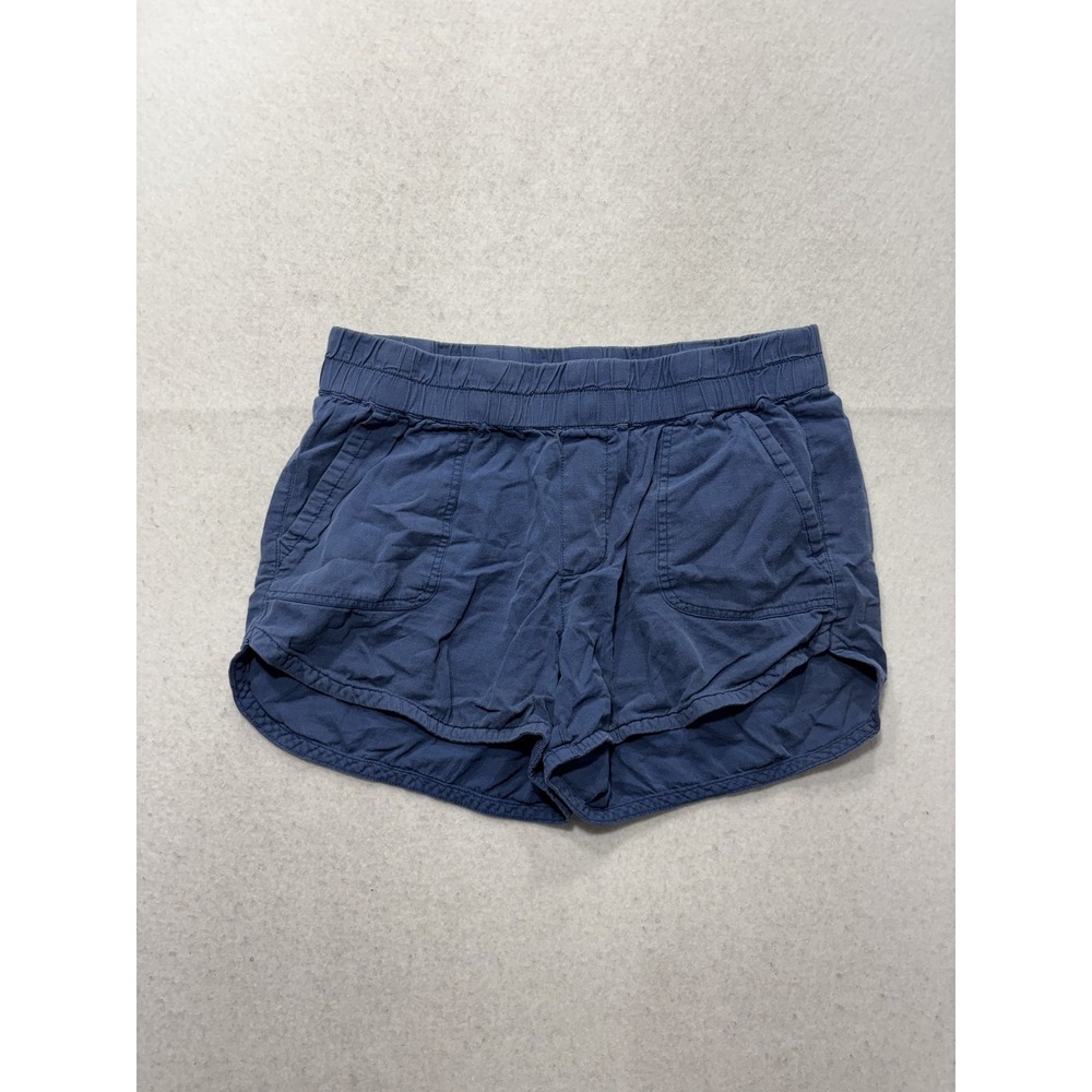 Maurices Sweat Shorts Womens Medium Blue Solid Elastic Waist Casual Summer